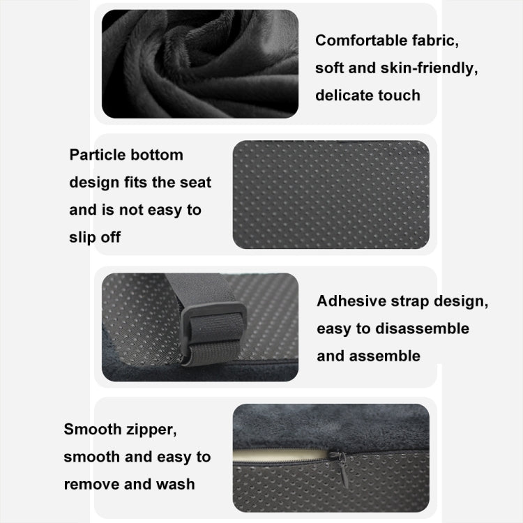 Curve Three-dimensional Support Memory Foam Office Chair Armrest Pad, Color: Black by bashfashion