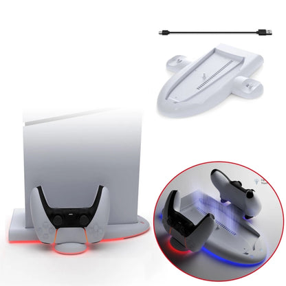 For PS5 Slim Console DOBE Multifunctional Charging Base with RGB Light by DOBE