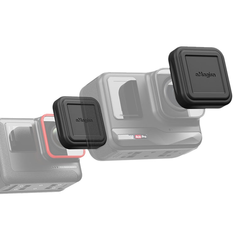 For Insta360 Ace Pro aMagisn Silicone Lens Cap Protective Cover Sports Camera Accessories by aMagisn