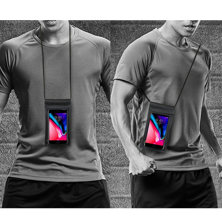 TPU Transparent Touch Screen Phone 30m Waterproof Bag Outdoor Rafting Phone Case(Champagne) by GUANGTU