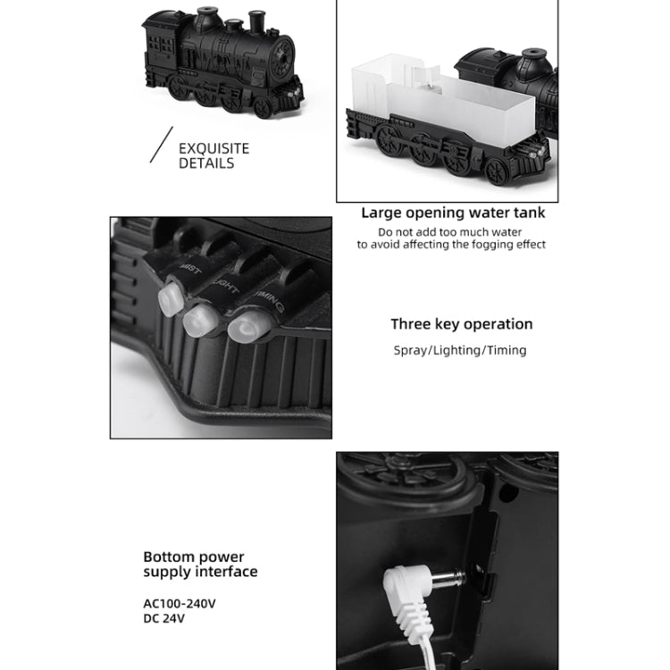 300ml Small Train Essential Oil Diffuser Humidifier With Remote Control AU Plug by bashfashion