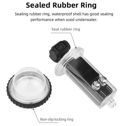 For DJI Osmo Pocket 3 BRDRC 40m Depth Waterproof Case Diving Housing Cover(Transparent Handle) by BRDRC