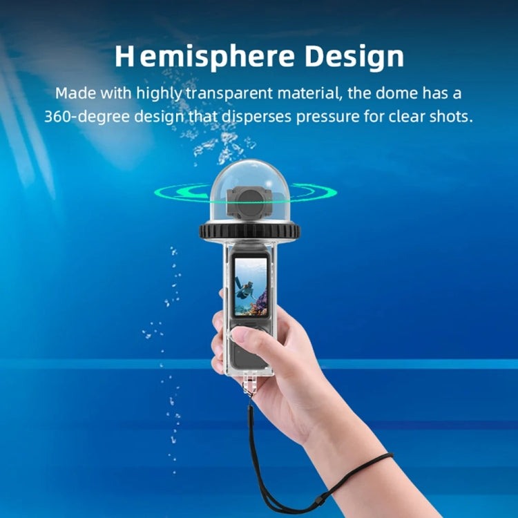 For DJI Osmo Pocket 3 BRDRC 40m Depth Waterproof Case Diving Housing Cover(Black Handle) by BRDRC