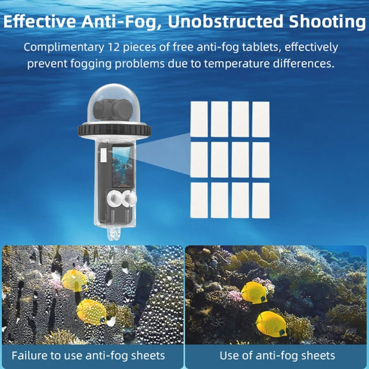 For DJI Osmo Pocket 3 BRDRC 40m Depth Waterproof Case Diving Housing Cover(Transparent Handle) by BRDRC