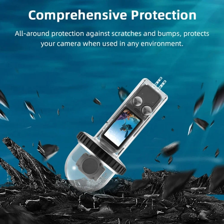 For DJI Osmo Pocket 3 BRDRC 40m Depth Waterproof Case Diving Housing Cover(Transparent Handle) by BRDRC