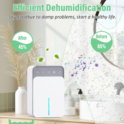 1500ml Semiconductor Dehumidifier with Automatic Defrost Function, Timer, Sleep Mode US Plug by bashfashion