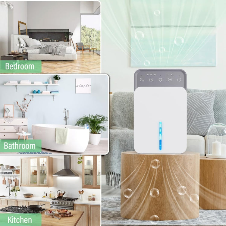 1500ml Semiconductor Dehumidifier with Automatic Defrost Function, Timer, Sleep Mode US Plug by bashfashion