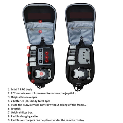 For DJI Mini 4 Pro Drone Chest Bag Backpack Crossbody Bag Storage Box(Black) by bashfashion