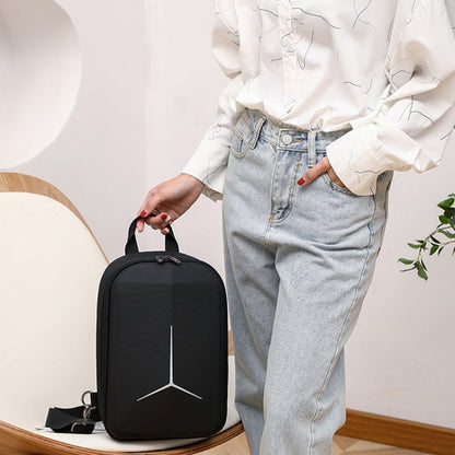 For DJI Mini 4 Pro Drone Chest Bag Backpack Crossbody Bag Storage Box(Black) by bashfashion