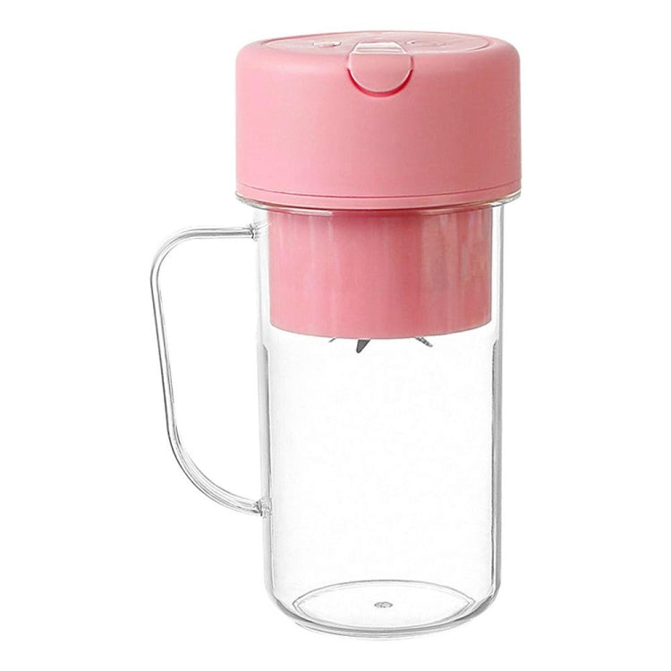 420ml 6 Blades Straw Juice Cup USB Charging Portable Fruit Juicer Smoothie Maker(Pink) by bashfashion
