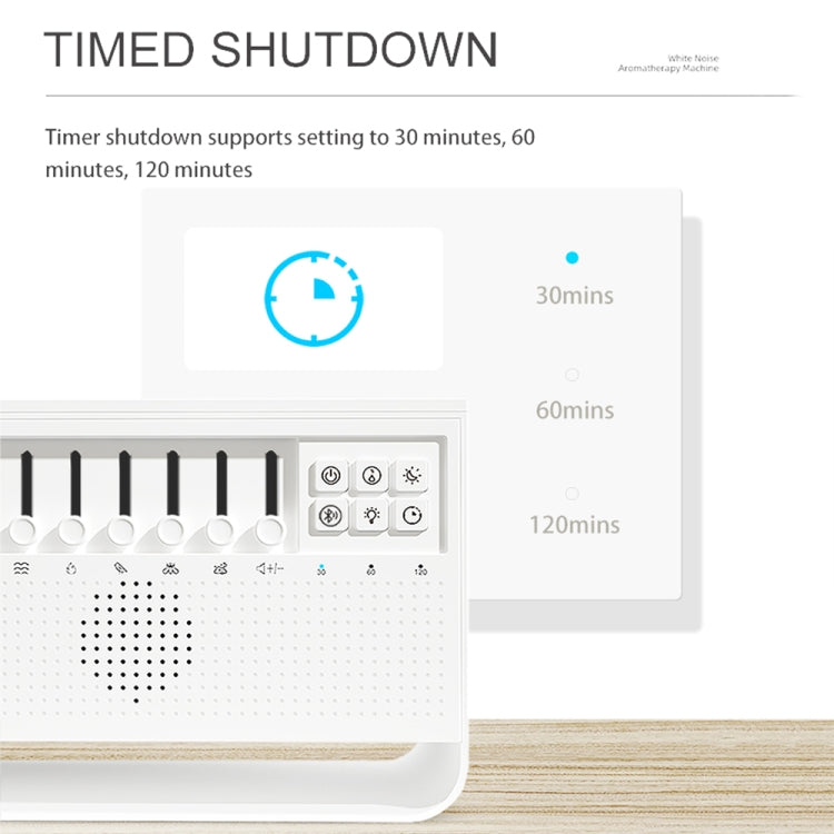 C221 Bluetooth White Noise Flame Aromatherapy Machine Home Desktop Humidifier(English Version) by bashfashion
