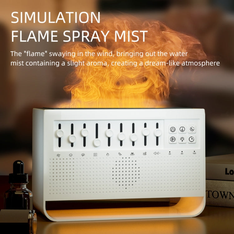 C221 Bluetooth White Noise Flame Aromatherapy Machine Home Desktop Humidifier(English Version) by bashfashion