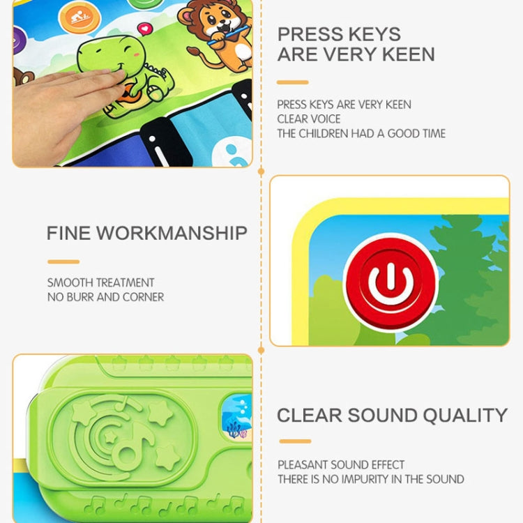 110x36cm Children Piano Mat Footsteps Music Dancing Blanket Parent-Child Multifunctional Game Blanket by bashfashion