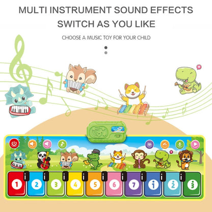 110x36cm Children Piano Mat Footsteps Music Dancing Blanket Parent-Child Multifunctional Game Blanket by bashfashion