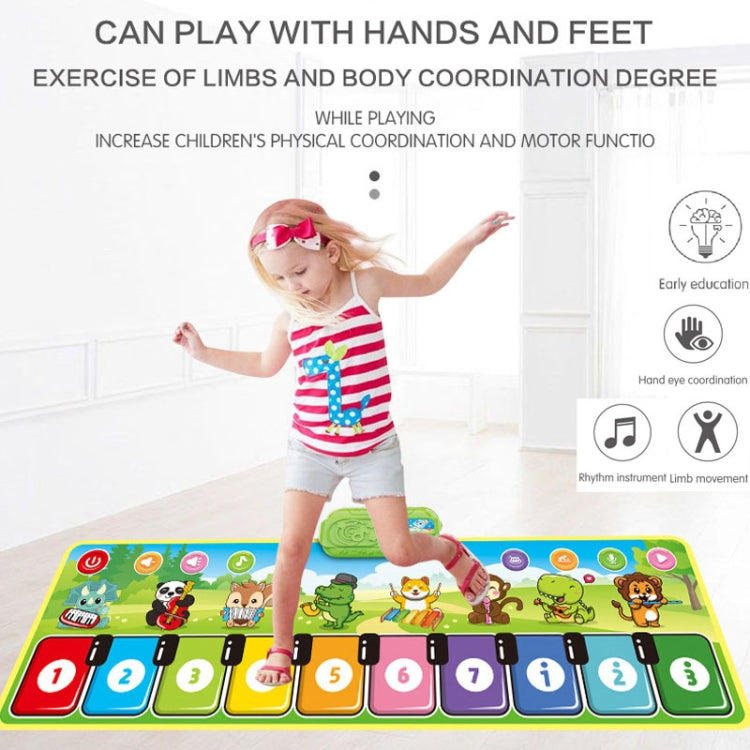 110x36cm Children Piano Mat Footsteps Music Dancing Blanket Parent-Child Multifunctional Game Blanket by bashfashion