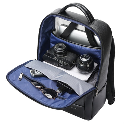 Bopai 61-123311 Large-Capacity First-Layer Cowhide Business Laptop Backpack(Black) by Bopai