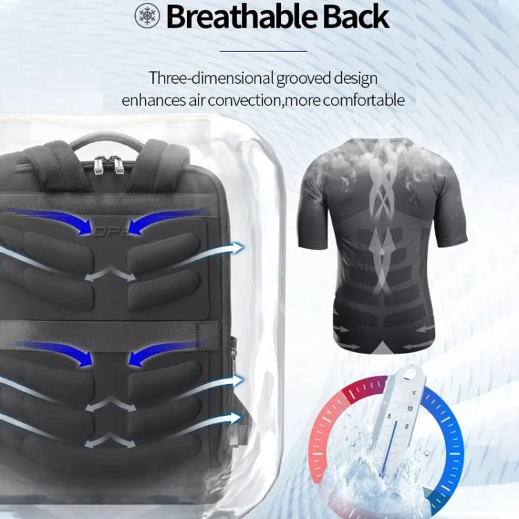 Bopai 61-123311 Large-Capacity First-Layer Cowhide Business Laptop Backpack(Black) by Bopai