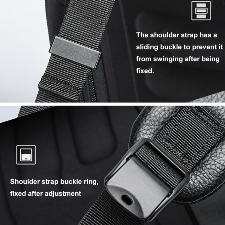 Bopai 61-123311 Large-Capacity First-Layer Cowhide Business Laptop Backpack(Black) by Bopai