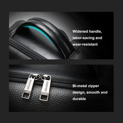 Bopai 61-123311 Large-Capacity First-Layer Cowhide Business Laptop Backpack(Black) by Bopai