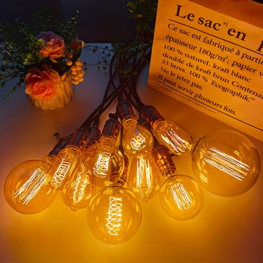 4pcs /Box A60 LED Antique Lamp Vintage Decorative Illumination Light Bulb, Power: 110V 40W(Tip Gold) by bashfashion