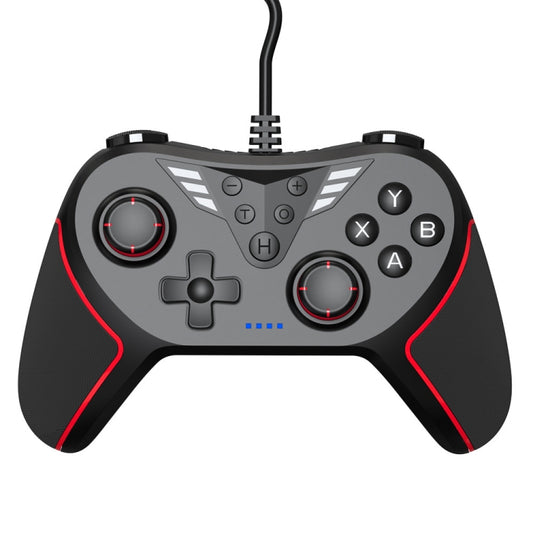 For Switch / PC USB Wired Gamepad With Vibration And Burst Function(Black) by bashfashion