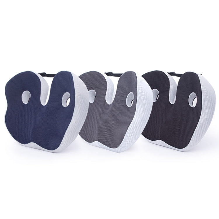 Office Sedentary Memory Foam Breathable Cushion Chair Hip Seat Cushion(Black) by bashfashion