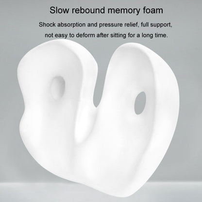 Office Sedentary Memory Foam Breathable Cushion Chair Hip Seat Cushion(Black) by bashfashion