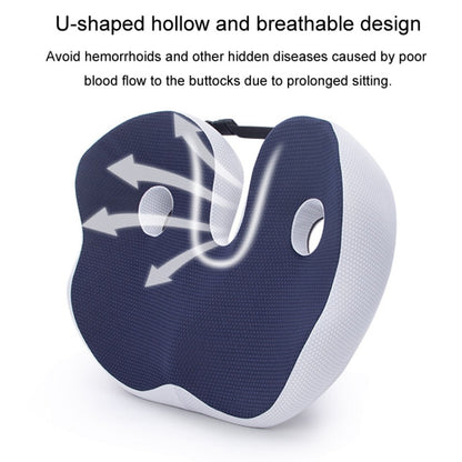 Office Sedentary Memory Foam Breathable Cushion Chair Hip Seat Cushion(Black) by bashfashion