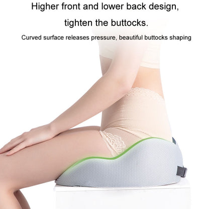 Office Sedentary Memory Foam Breathable Cushion Chair Hip Seat Cushion(Black) by bashfashion