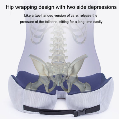 Office Sedentary Memory Foam Breathable Cushion Chair Hip Seat Cushion(Black) by bashfashion