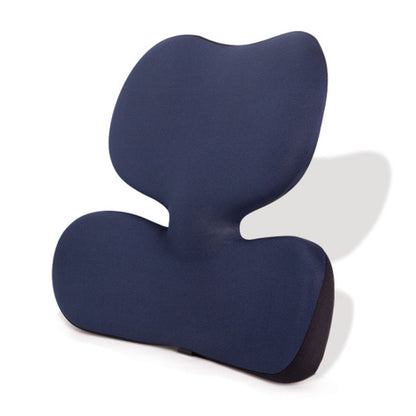Office Sedentary Pillow Cushion Memory Foam Seat Lumbar Pillow(Navy) by bashfashion