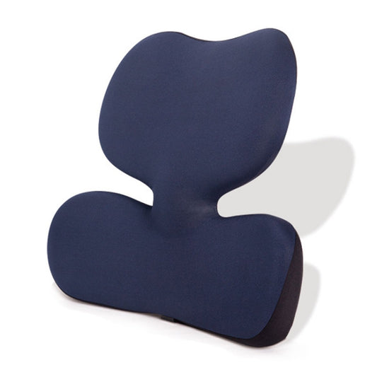 Office Sedentary Pillow Cushion Memory Foam Seat Lumbar Pillow(Navy) by bashfashion