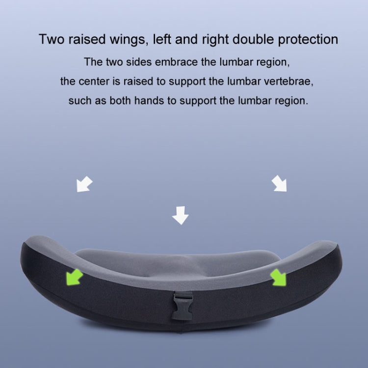 Office Sedentary Pillow Cushion Memory Foam Seat Lumbar Pillow(Navy) by bashfashion