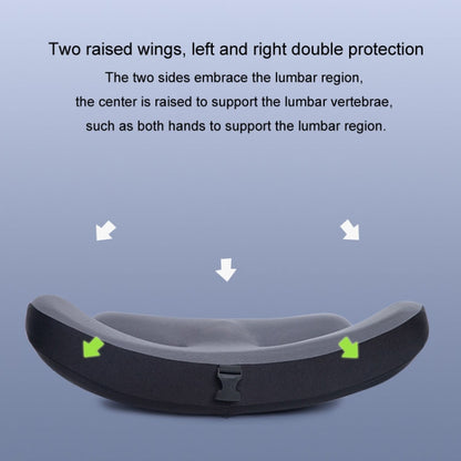 Office Sedentary Pillow Cushion Memory Foam Seat Lumbar Pillow(Navy) by bashfashion