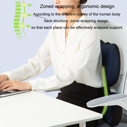 Office Sedentary Pillow Cushion Memory Foam Seat Lumbar Pillow(Navy) by bashfashion