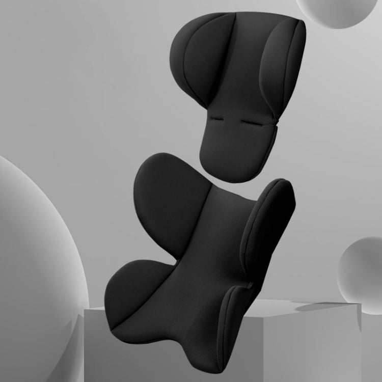 Infant Safety Seat Cushion Four Seasons Universal Stroller Lumbar Protection Pads(Black) by bashfashion