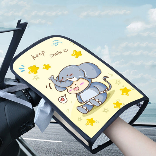 Electric Scooter Bicycle Handlebar Cover Summer Sun Protection Anti-UV Riding Gloves(Lucky Elephant) by bashfashion