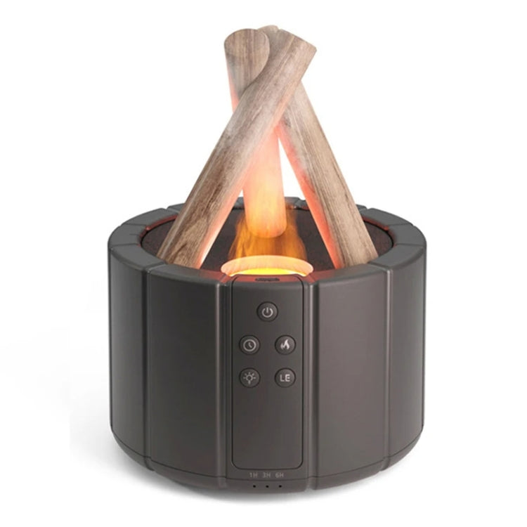 Bonfire Shaped Remote Control Aroma Diffuser Desktop Flame Humidifier, Color: Black by bashfashion