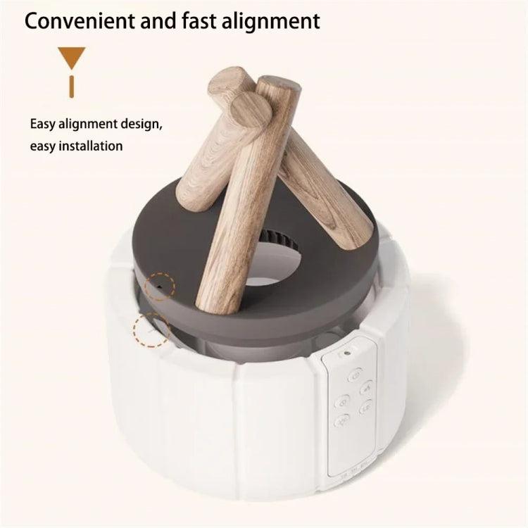 Bonfire Shaped Remote Control Aroma Diffuser Desktop Flame Humidifier, Color: Colorful White by bashfashion