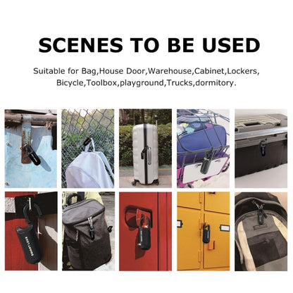 Smart USB Charging Bag Fingerprint Padlock Furniture Backpack Lock(Red) by bashfashion