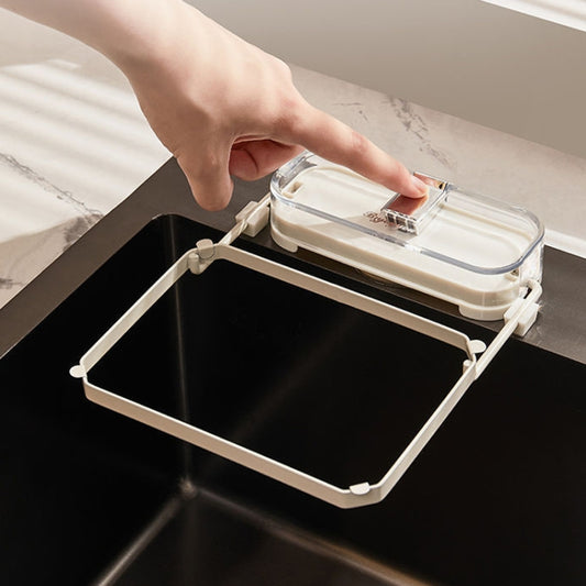 Suction Cup Kitchen Sink Filter Rack Household Draining Holder With Strainer(Transparent Black) by bashfashion