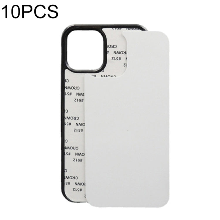 For iPhone 15 Pro Max 10PCS 2D Blank Sublimation Phone Case(Black) by bashfashion