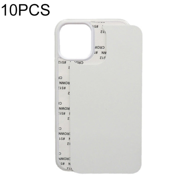 For iPhone 15 Plus 10PCS 2D Blank Sublimation Phone Case(Transparent) by bashfashion