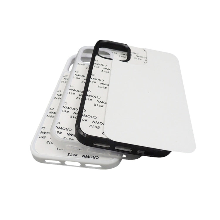For iPhone 15 Plus 10PCS 2D Blank Sublimation Phone Case(Transparent) by bashfashion