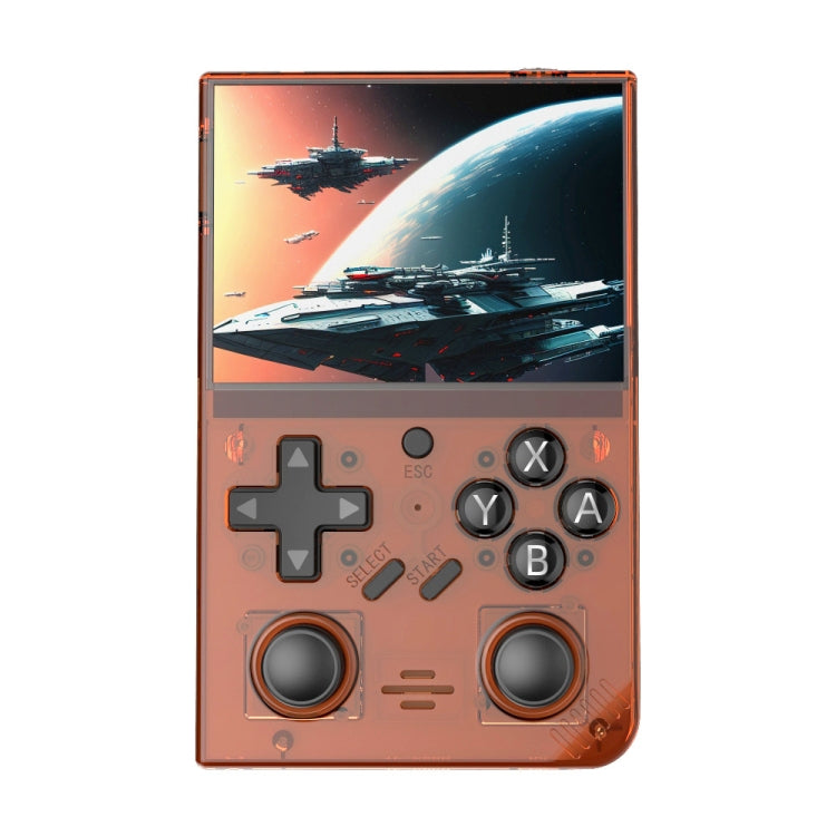 R35PLUS 3.5 Inch Handheld Game Console Built-in 64G 10,000+ Games(Transparent Orange) by bashfashion