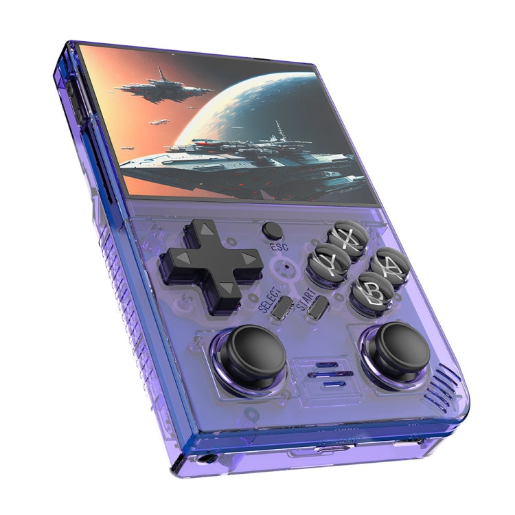 R35PLUS 3.5 Inch Handheld Game Console Built-in 64G 10,000+ Games(Transparent Purple) by bashfashion