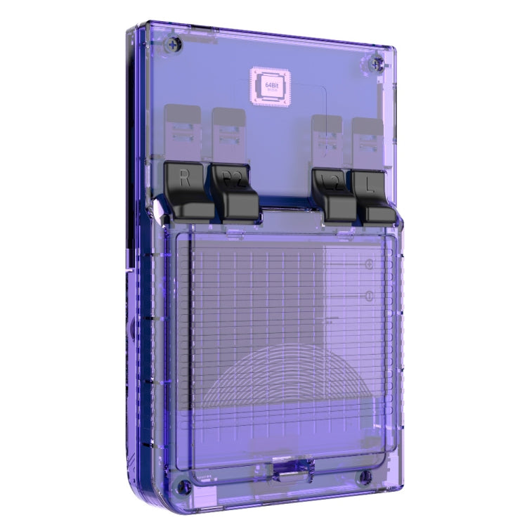 R35PLUS 3.5 Inch Handheld Game Console Built-in 64G 10,000+ Games(Transparent Purple) by bashfashion