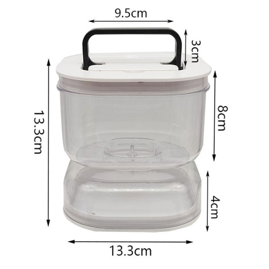 Kitchen Wet And Dry Separate Pickle Jar Plastic Wet And Dry Dispenser Hourglass Can, Style: Square by bashfashion