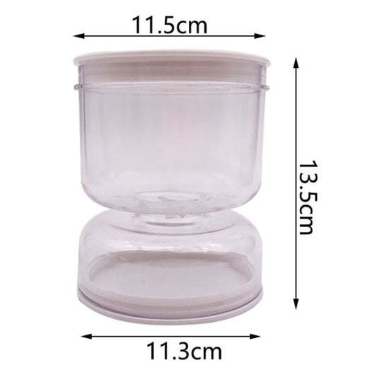 Kitchen Wet And Dry Separate Pickle Jar Plastic Wet And Dry Dispenser Hourglass Can, Style: Round by bashfashion