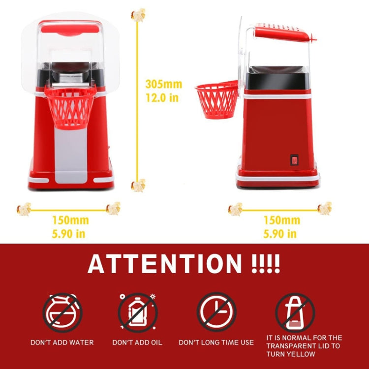 1200W Basket Popcorn Machine Electric Automatic Corn Popper 220V UK Plug by bashfashion